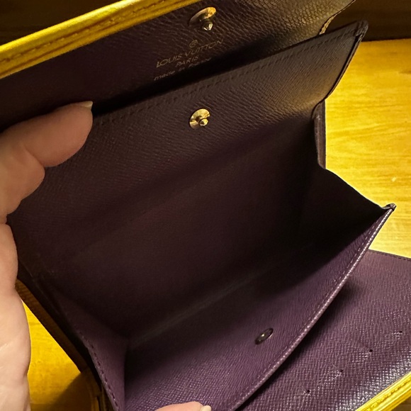 Louis Vuitton Yellow/Purple Epi Leather Medium Snap Wallet - Picture 10 of 11